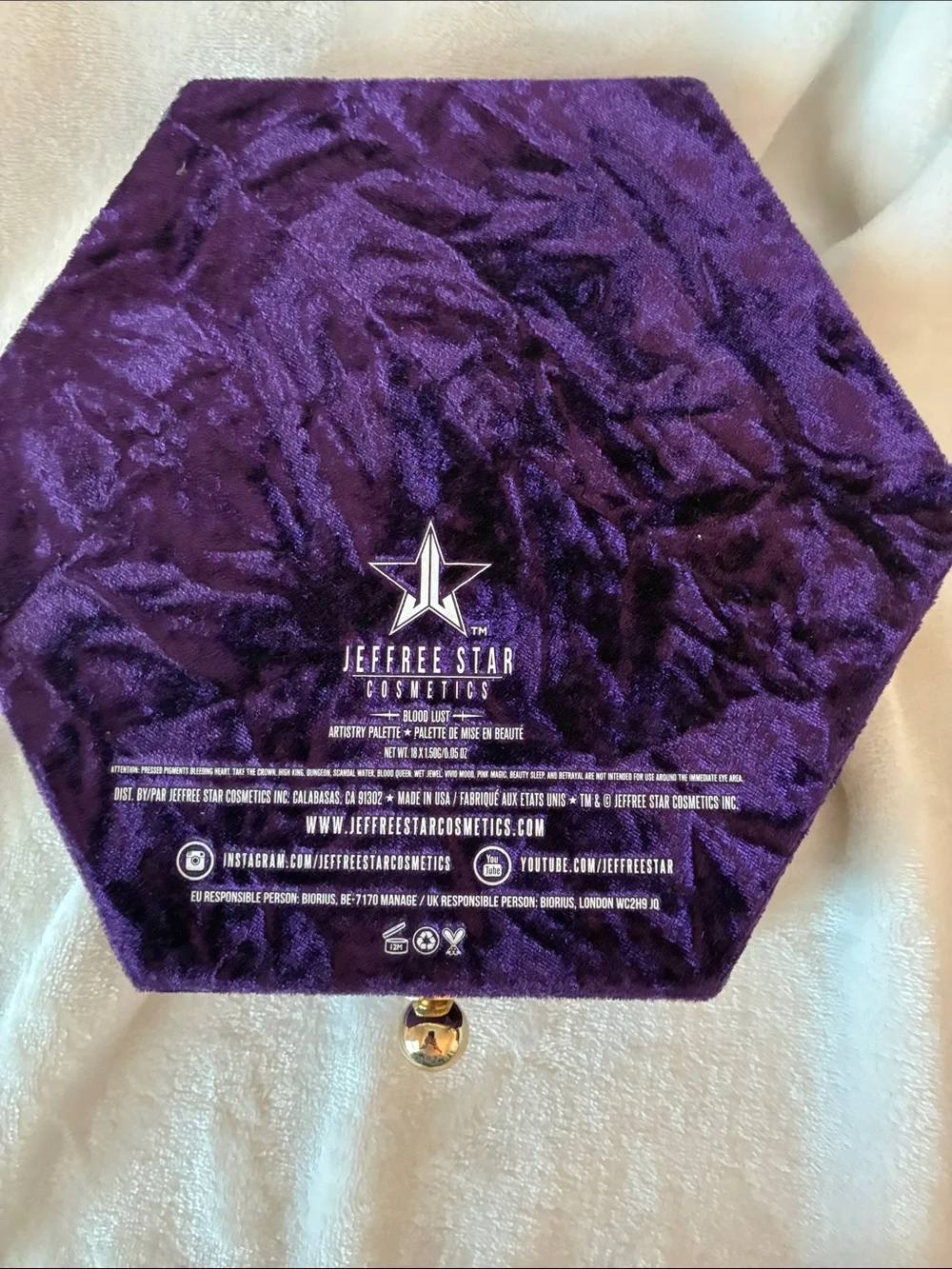 Jeffree Star Blood Lust Eyeshadow Palette. NWOT